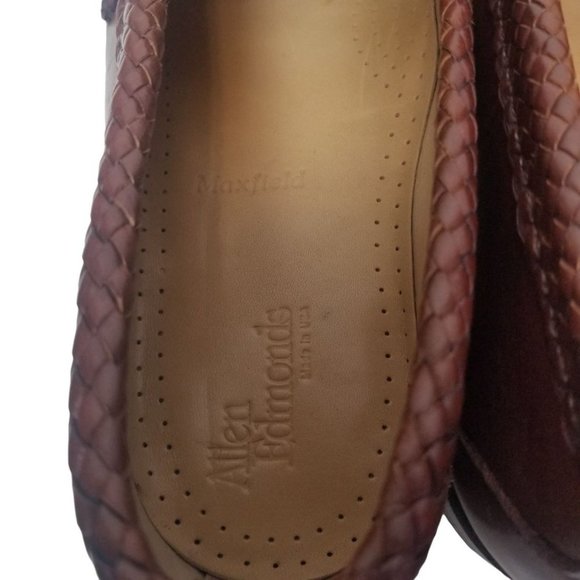 Allen Edmonds Mens 9.5D Brown Tanned Leather Slip - Picture 7 of 10